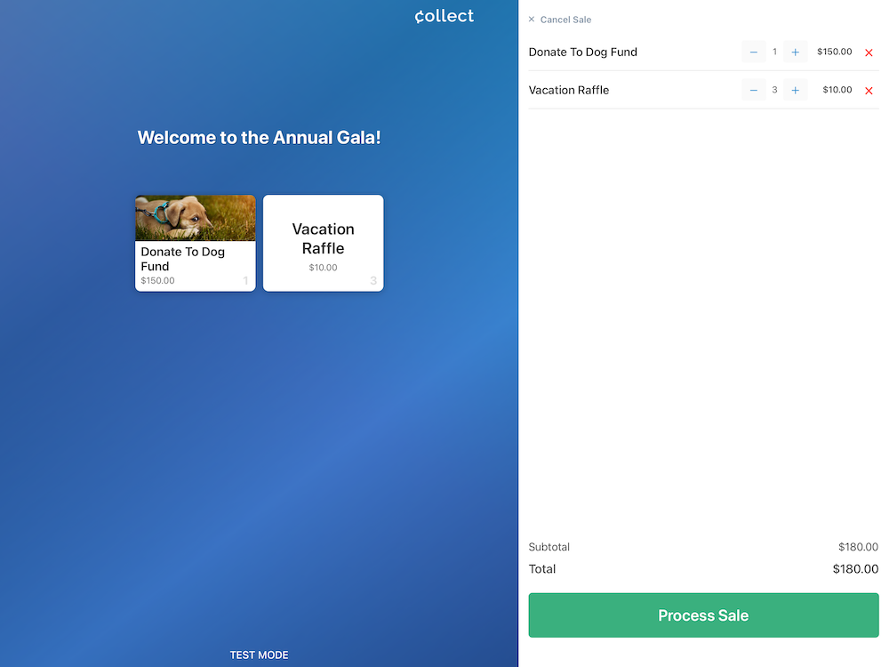 Collect for Stripe Kiosk Mode